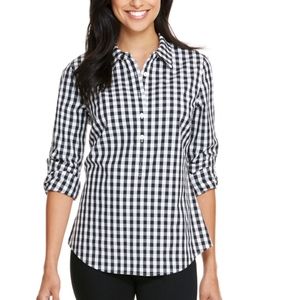 Vineyard Vines Black Gingham Popover